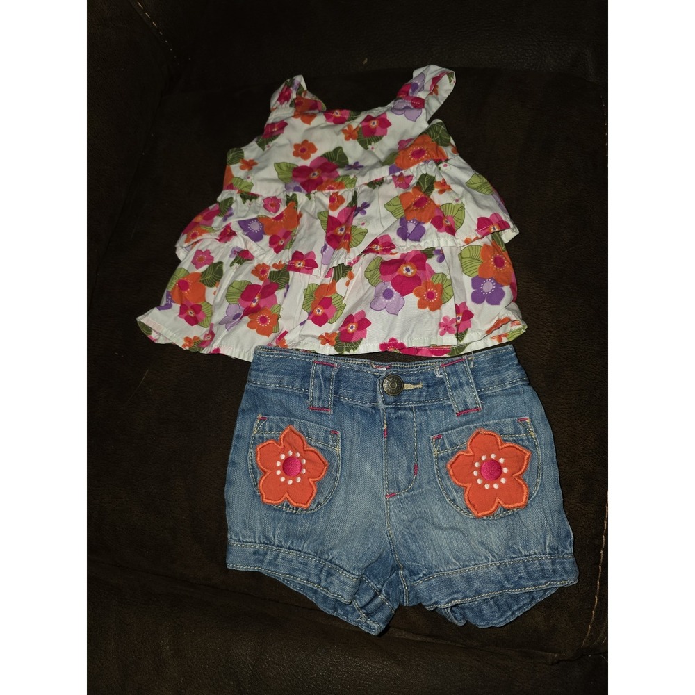 Gymboree surf adventure tank top and jean shorts size 12 18 months